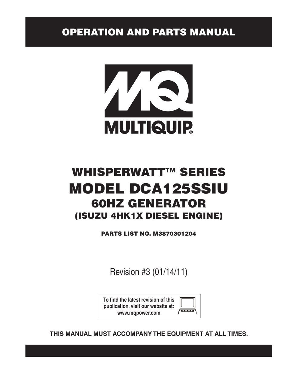 Multiquip DCA125SSIU User Manual | 90 pages