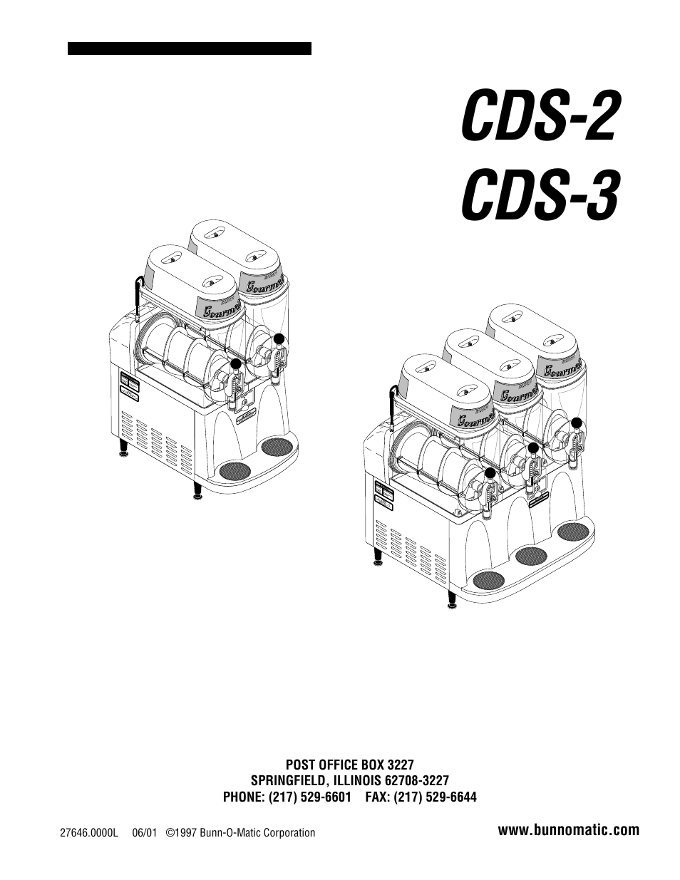 Bunn CDS-3 User Manual | 60 pages