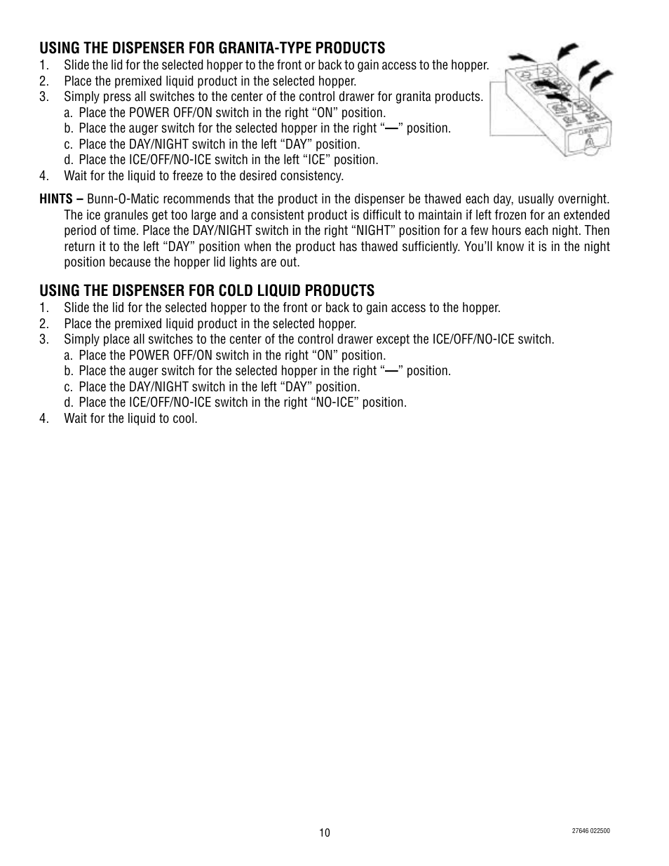 Bunn CDS-3 User Manual | Page 10 / 60