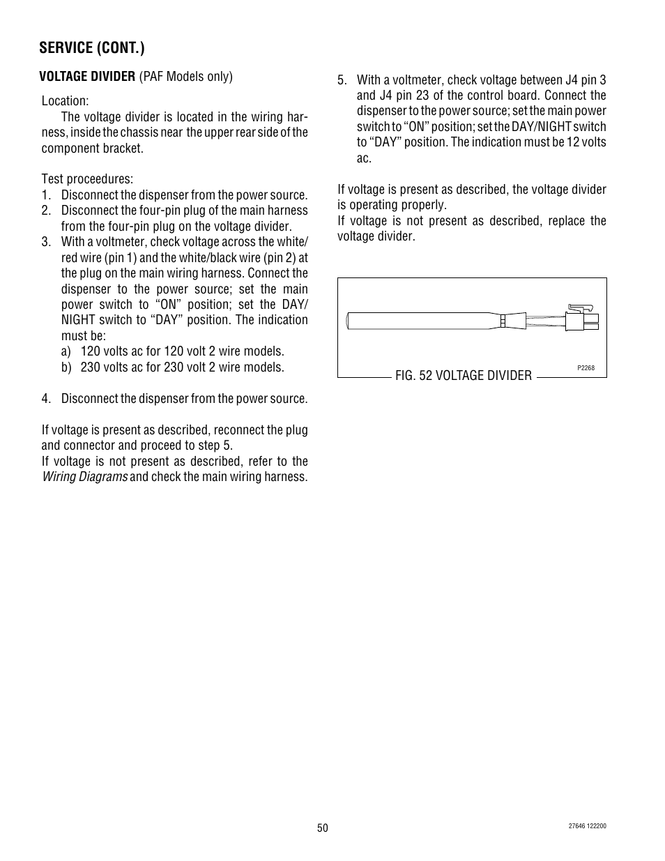 Service (cont.) | Bunn CDS-3 User Manual | Page 50 / 60