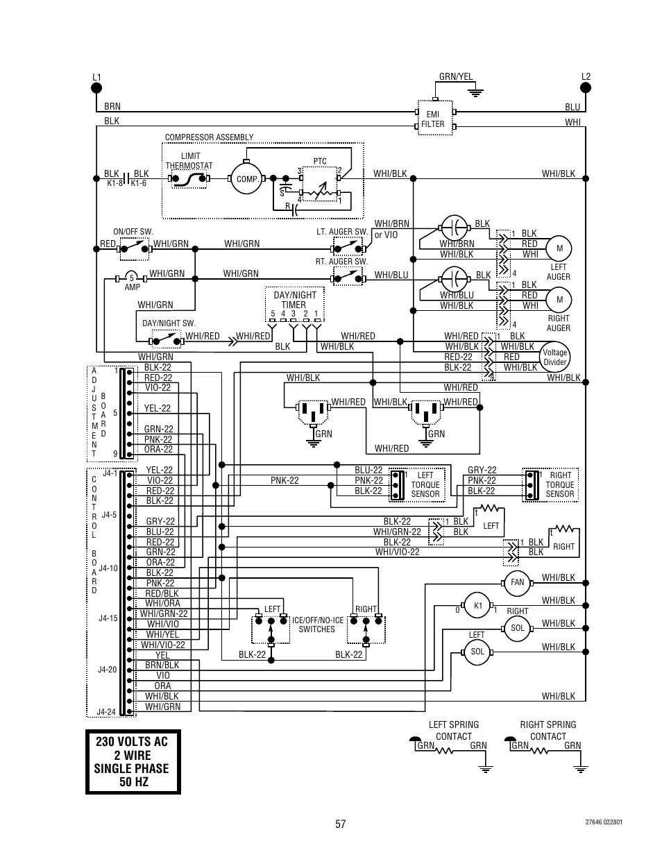 Schematic wiring diagram for cdsa-2 paf | Bunn CDS-3 User Manual | Page 57 / 60
