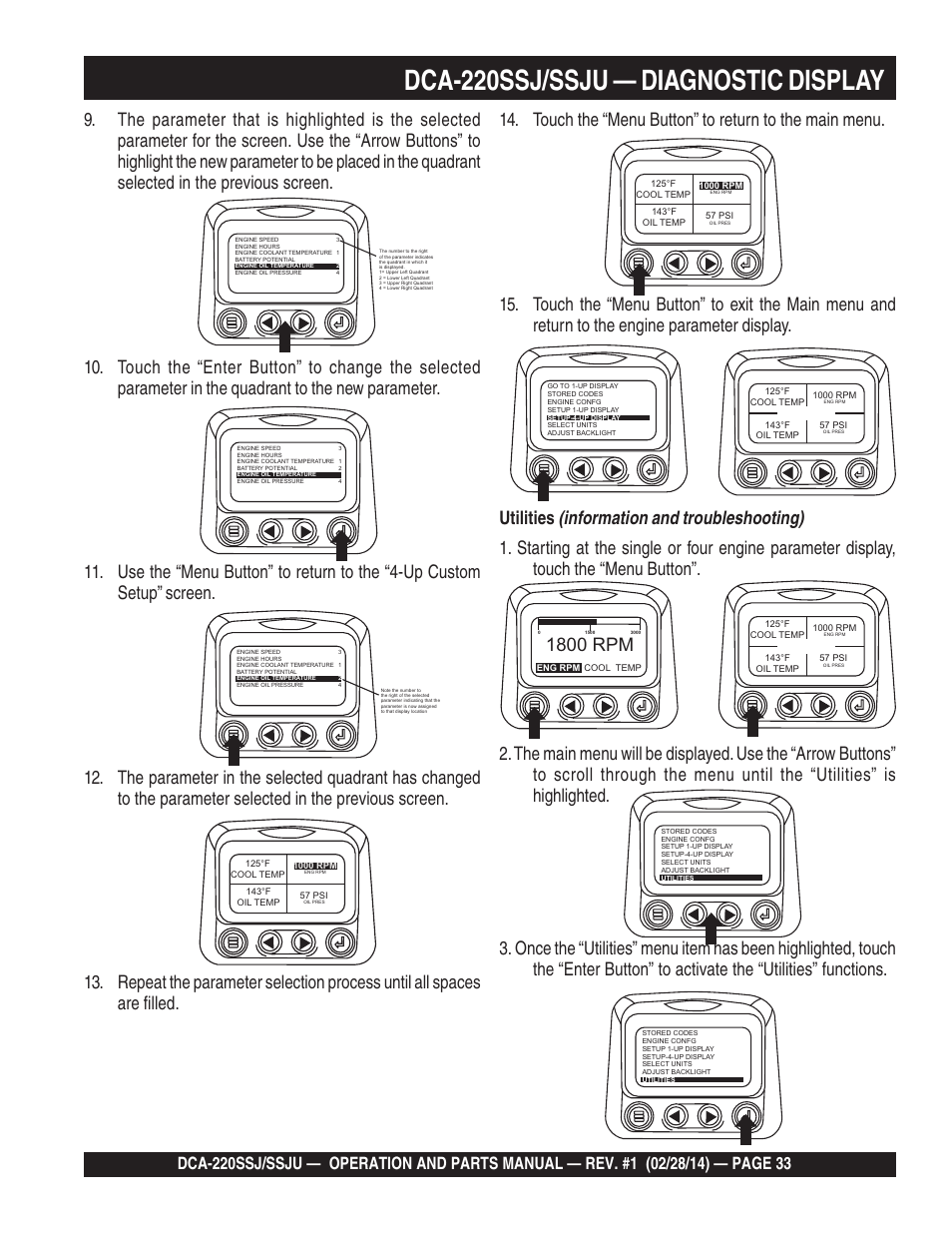 Dca-220ssj/ssju — diagnostic display, 1800 rpm | Multiquip DCA220SSJ_SSJU User Manual | Page 33 / 114