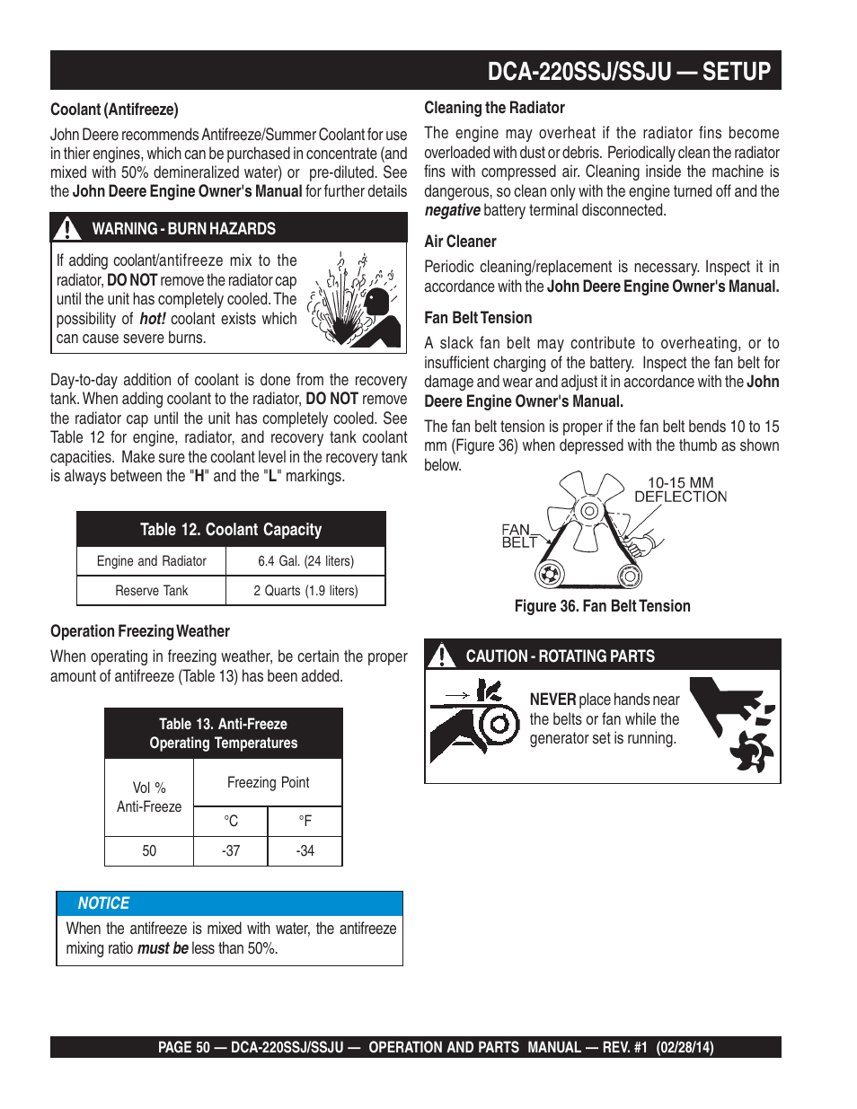 Dca-220ssj/ssju — setup | Multiquip DCA220SSJ_SSJU User Manual | Page 50 / 114