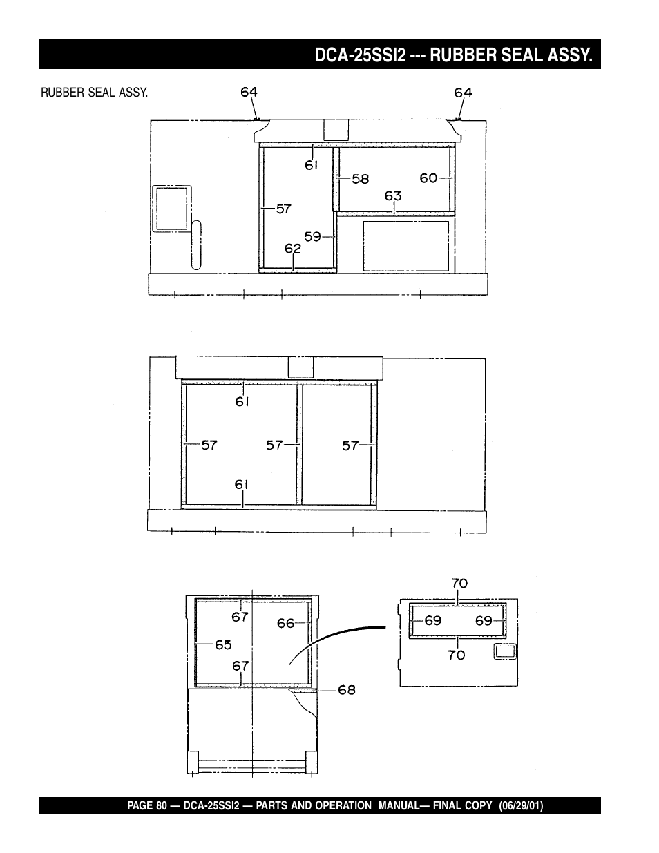 Dca-25ssi2 --- rubber seal assy | Multiquip DCA25SSI2 User Manual | Page 80 / 140