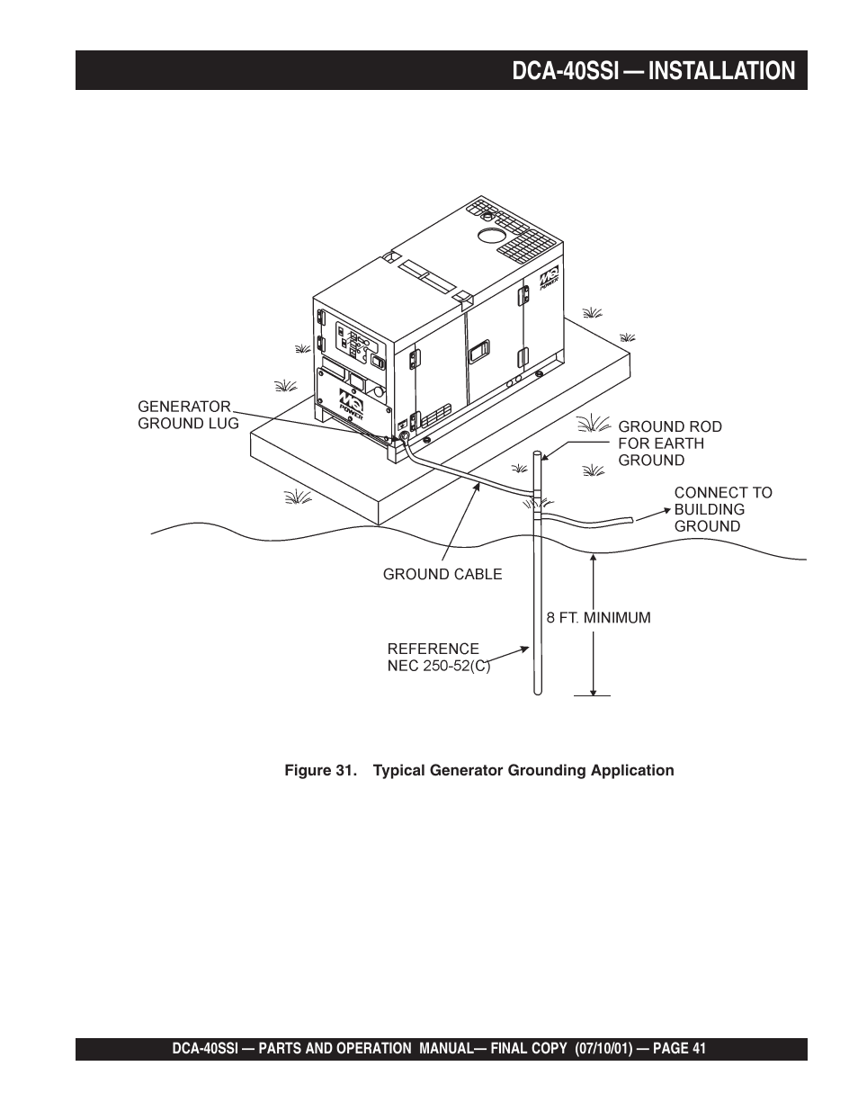 Dca-40ssi — installation | Multiquip DCA40SSI User Manual | Page 41 / 140