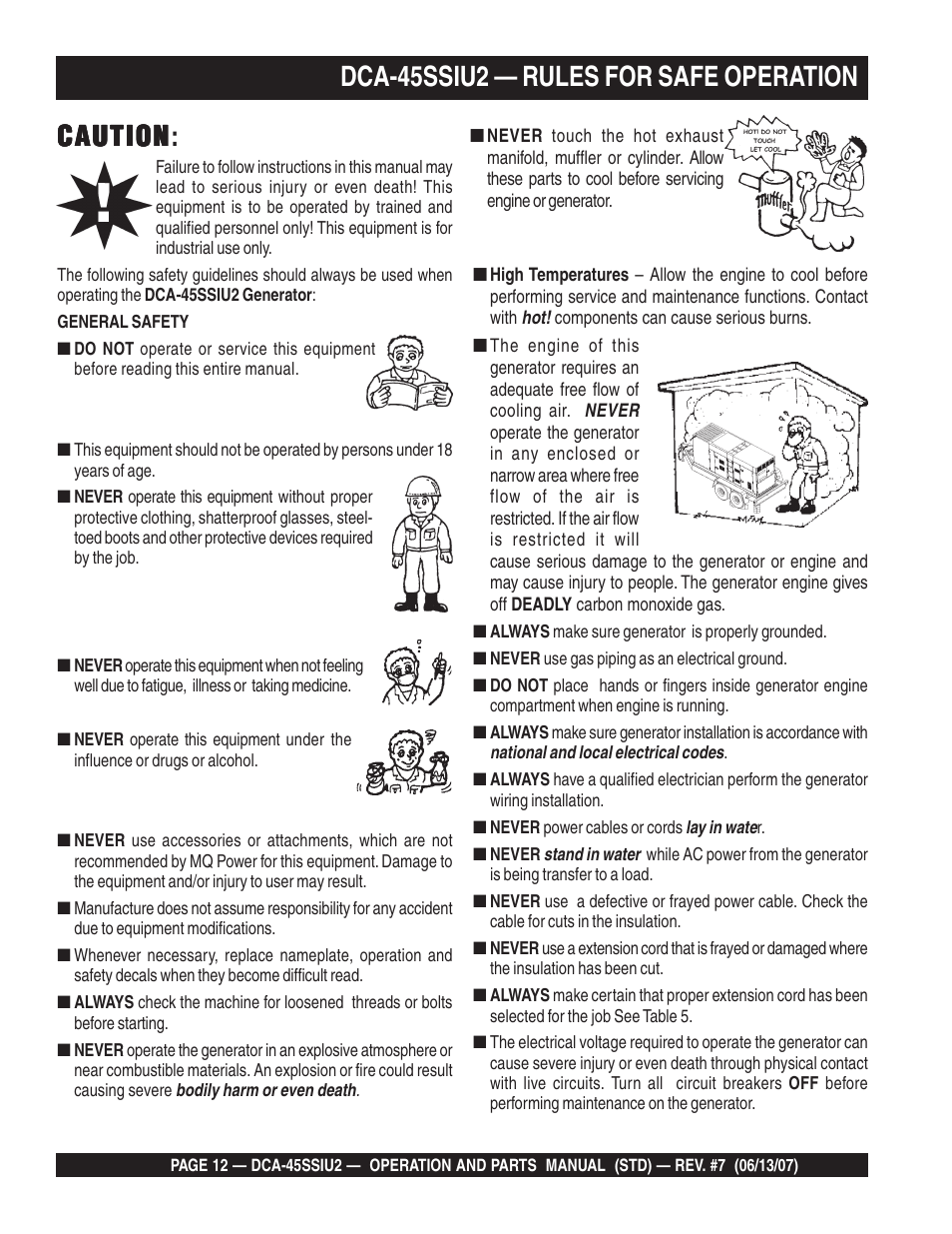 Multiquip DCA45SSIU2 User Manual | Page 12 / 160