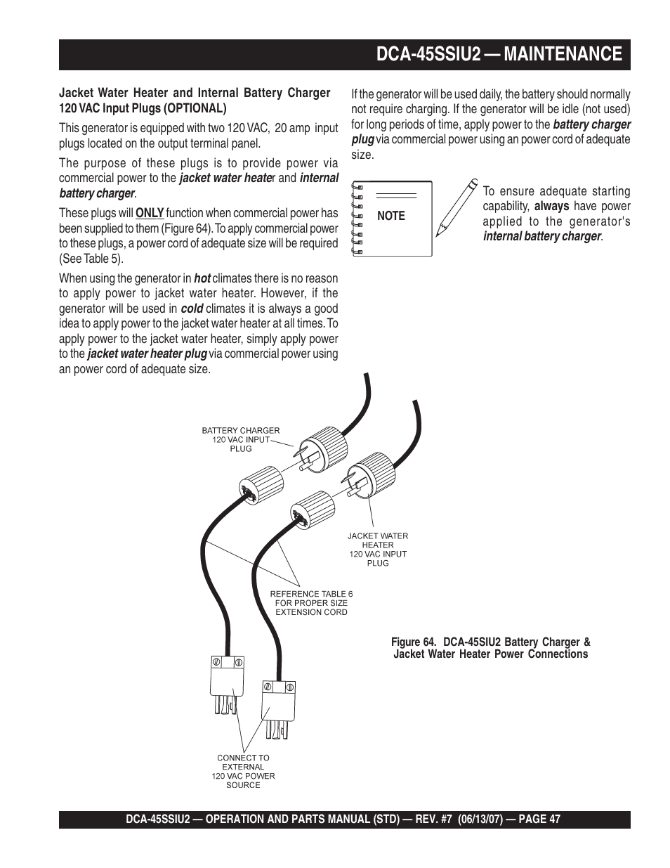 Dca-45ssiu2 — maintenance | Multiquip DCA45SSIU2 User Manual | Page 47 / 160