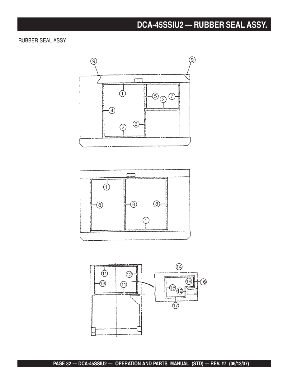 Dca-45ssiu2 — rubber seal assy | Multiquip DCA45SSIU2 User Manual | Page 82 / 160