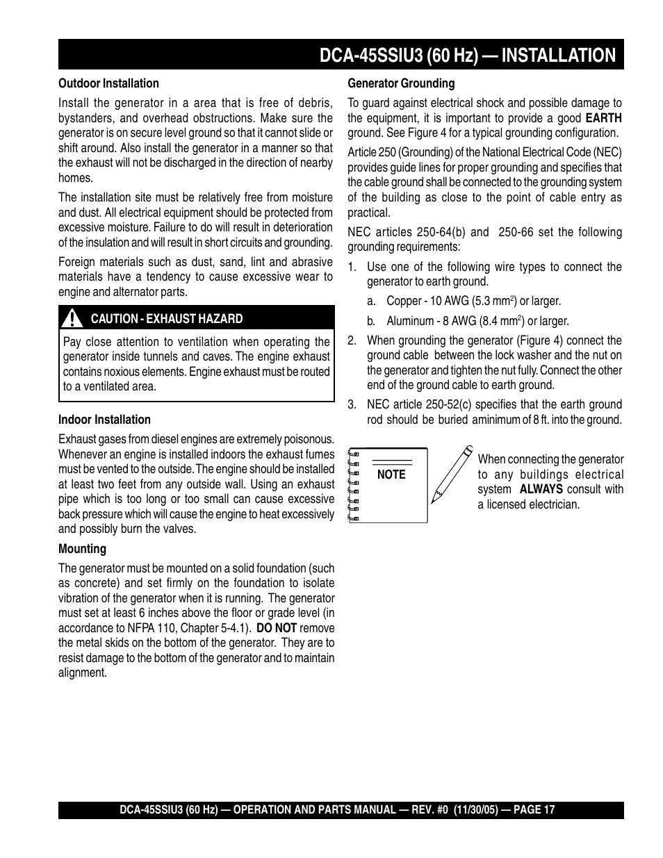 Multiquip DCA45SSIU3 User Manual | Page 17 / 80