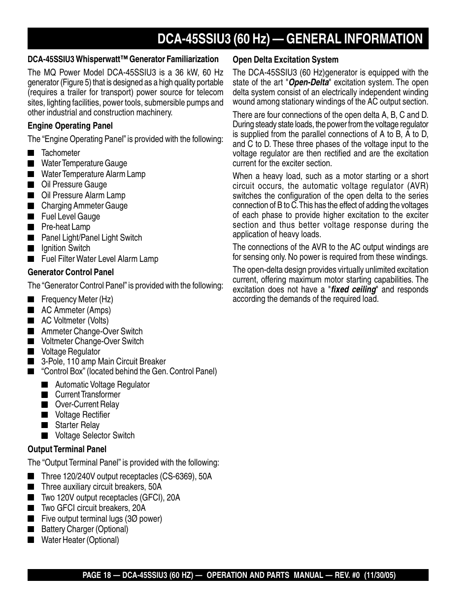 Multiquip DCA45SSIU3 User Manual | Page 18 / 80