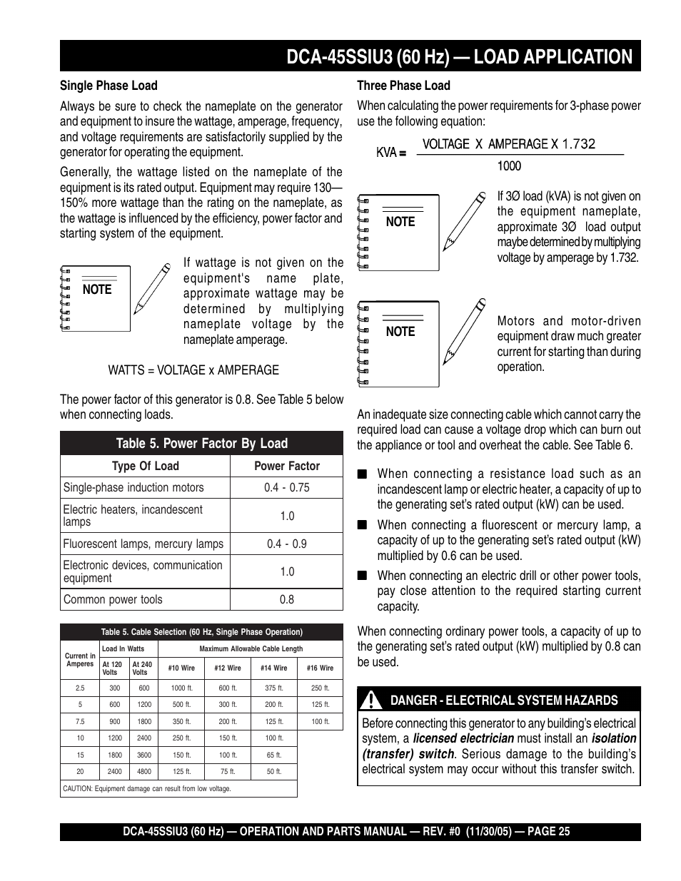 Multiquip DCA45SSIU3 User Manual | Page 25 / 80