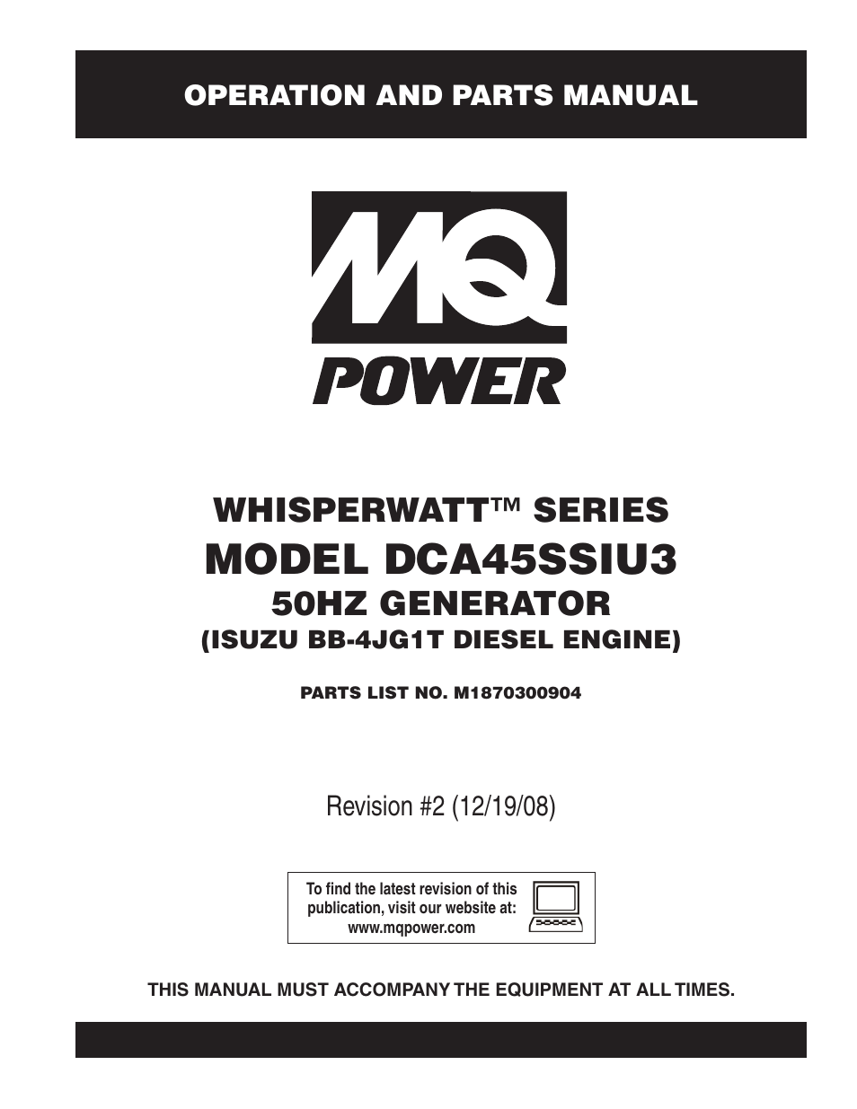 Multiquip DCA45SSIU3 User Manual | 78 pages