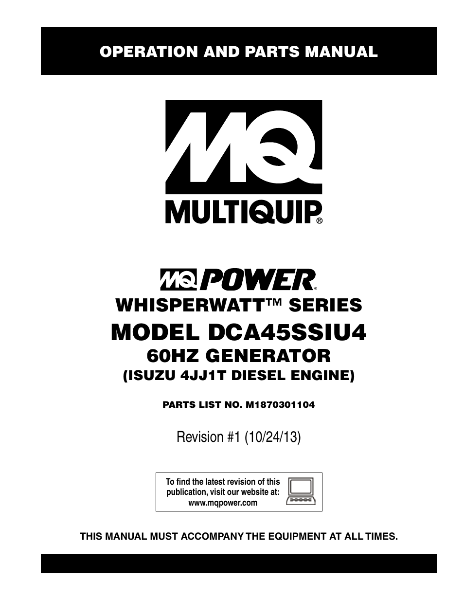 Multiquip DCA45SSIU4 User Manual | 82 pages
