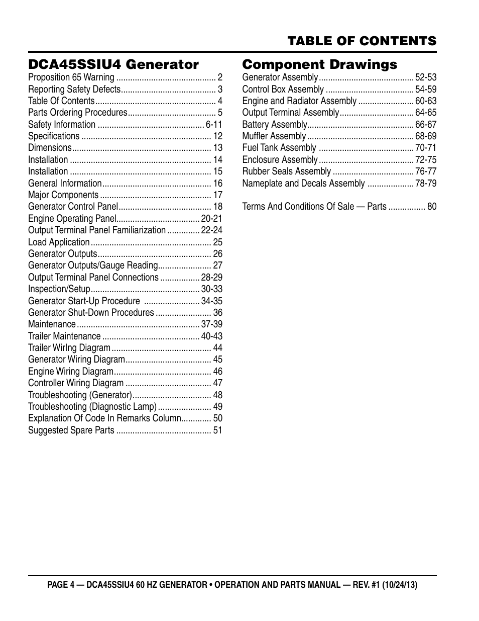 Multiquip DCA45SSIU4 User Manual | Page 4 / 82
