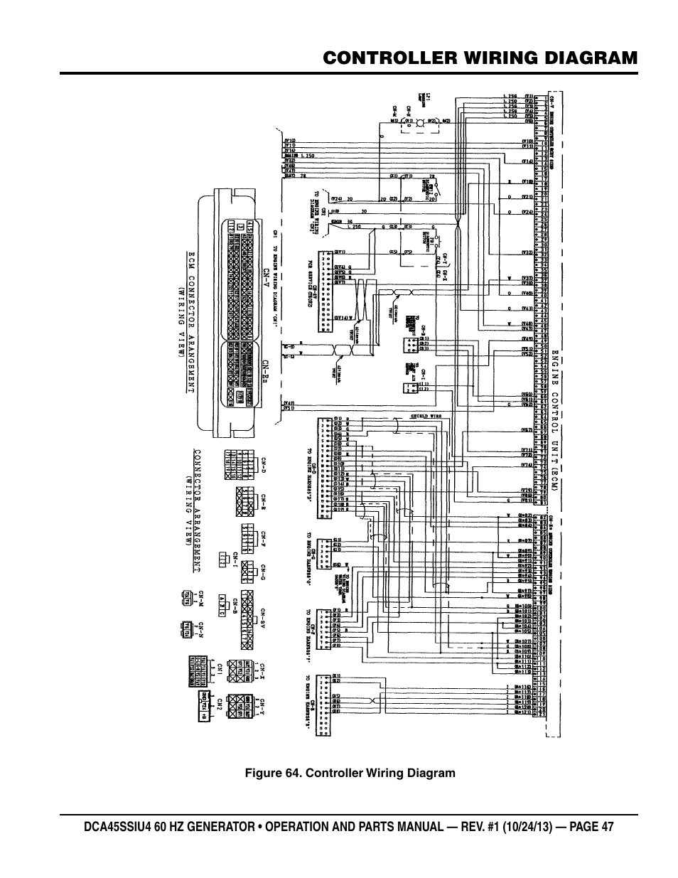 Controller wiring diagram | Multiquip DCA45SSIU4 User Manual | Page 47 / 82