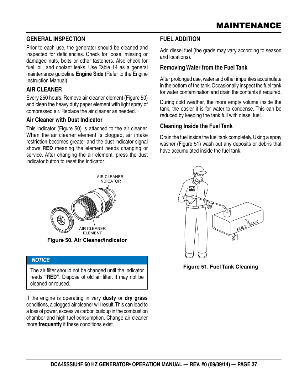 Maintenance | Multiquip DCA45SSIU4F User Manual | Page 37 / 98