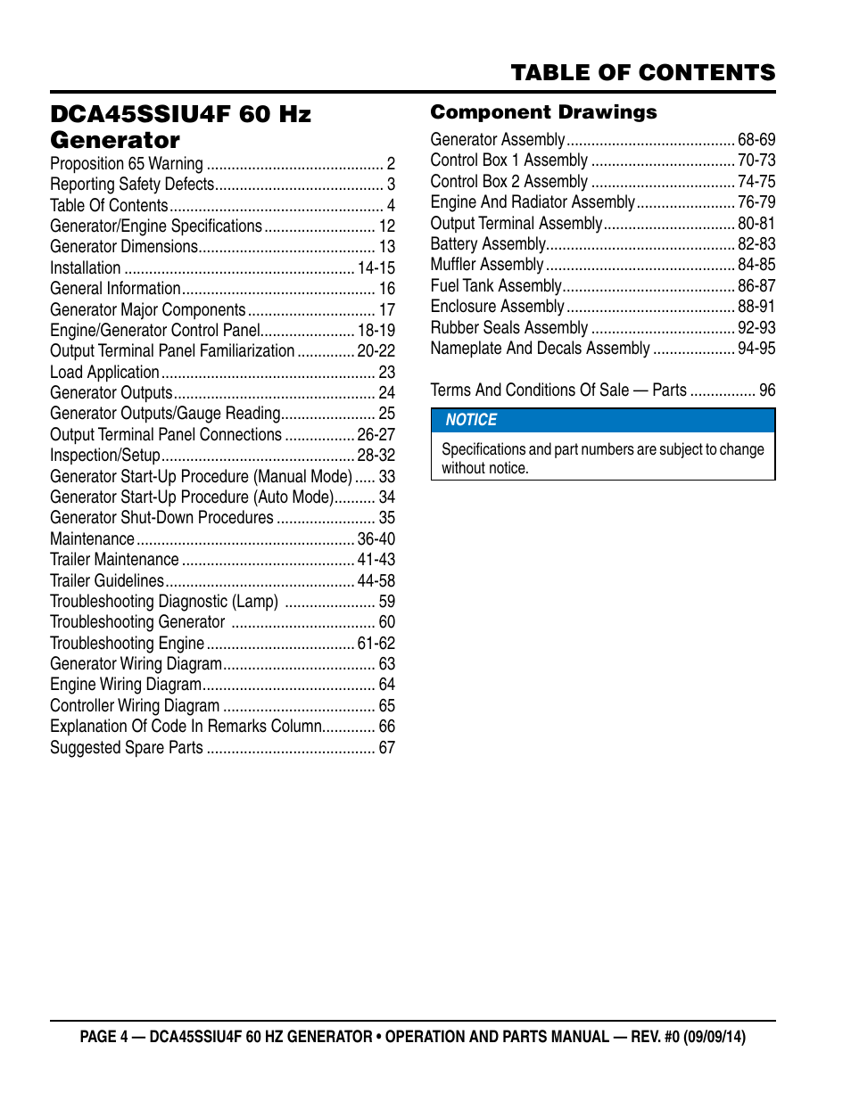Multiquip DCA45SSIU4F User Manual | Page 4 / 98