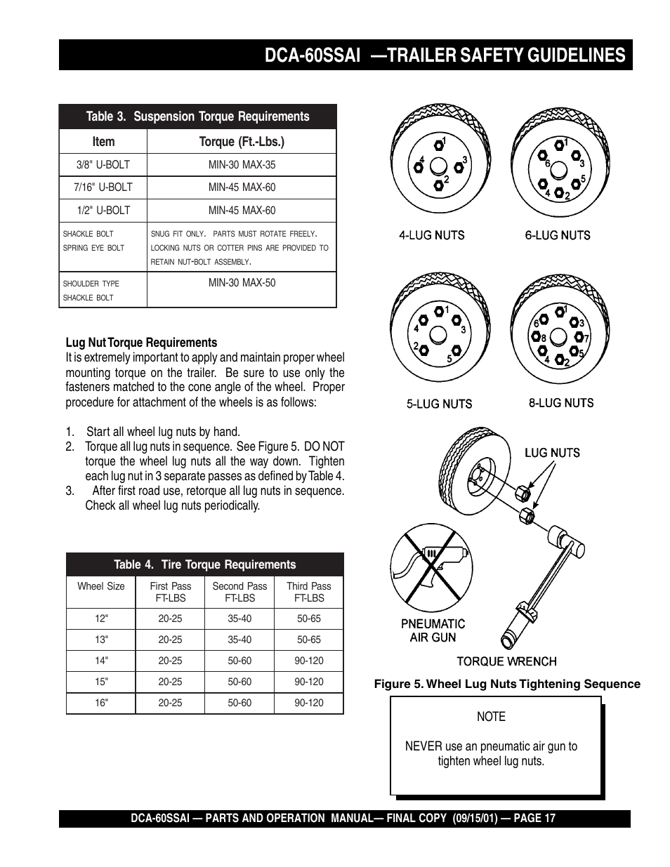 Dca-60ssai —trailer safety guidelines | Multiquip DCA60SSAI User Manual | Page 17 / 152