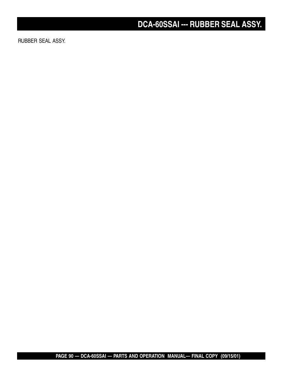 Dca-60ssai --- rubber seal assy | Multiquip DCA60SSAI User Manual | Page 90 / 152