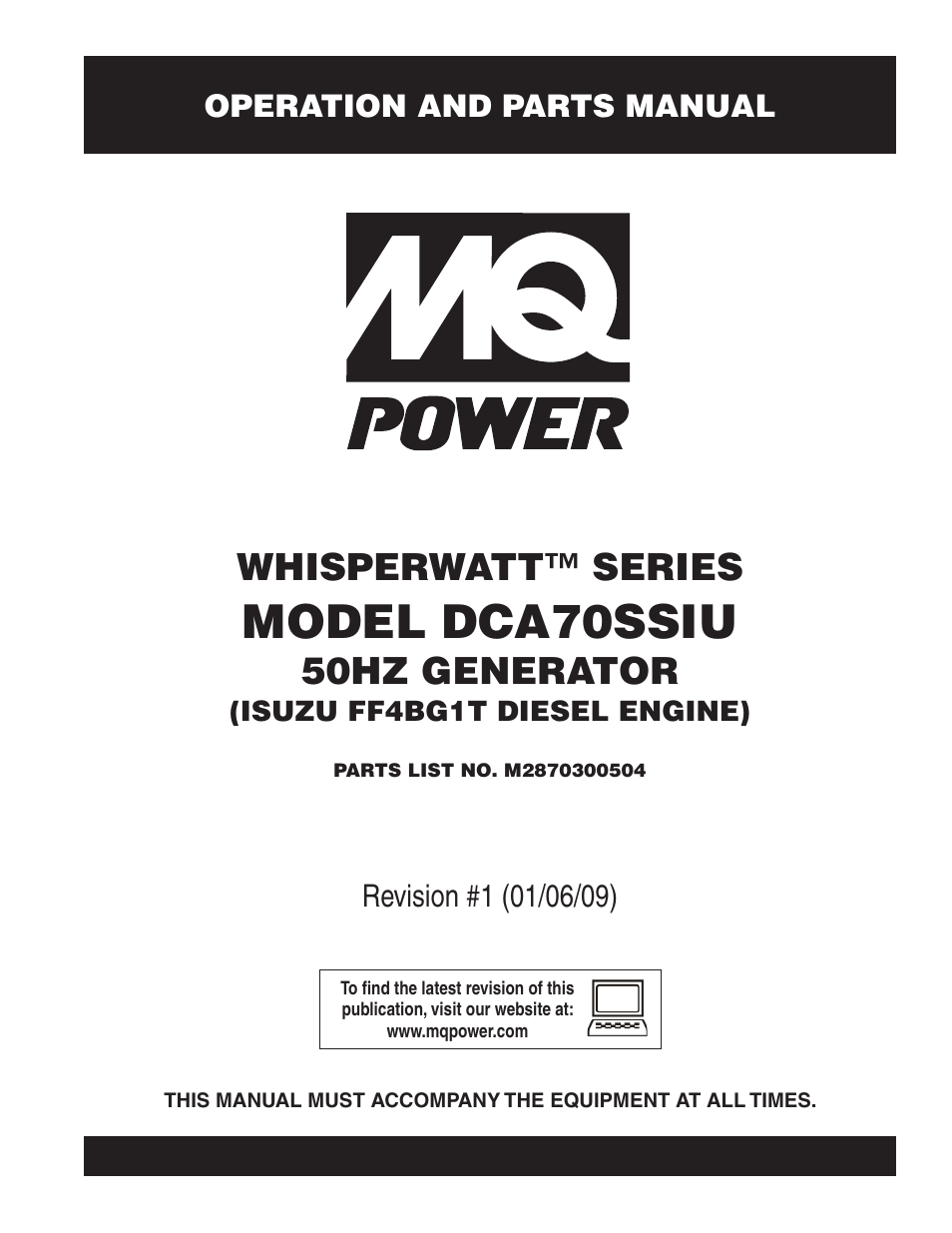 Multiquip DCA70SSIU User Manual | 86 pages