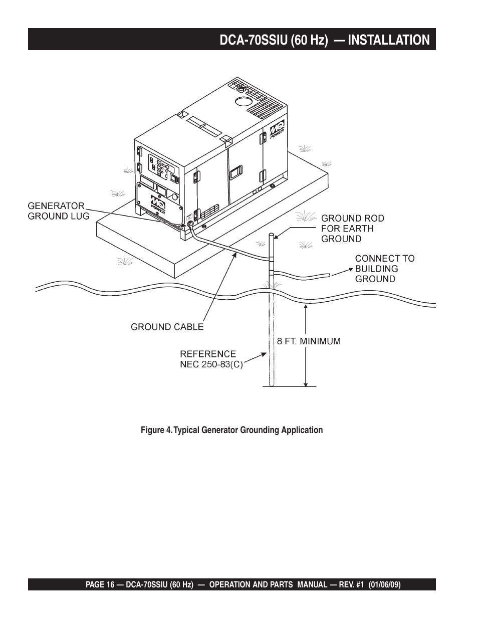 Dca-70ssiu (60 hz) — installation | Multiquip DCA70SSIU User Manual | Page 16 / 84