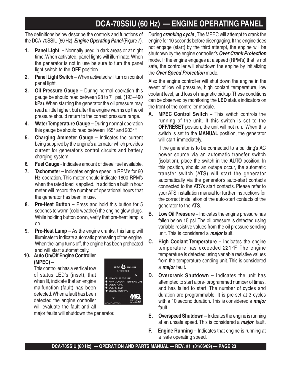 Multiquip DCA70SSIU User Manual | Page 23 / 84