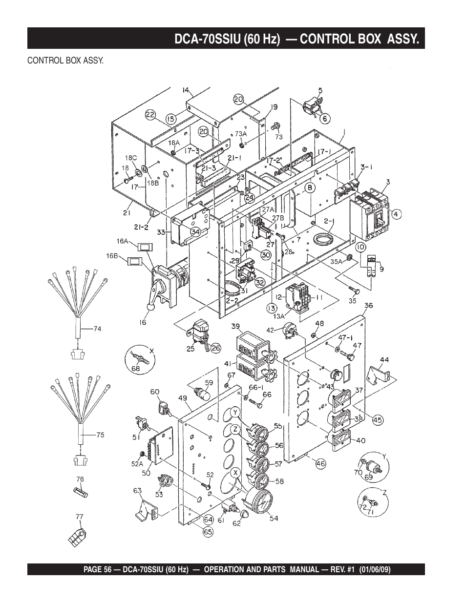 Dca-70ssiu (60 hz) — control box assy | Multiquip DCA70SSIU User Manual | Page 56 / 84