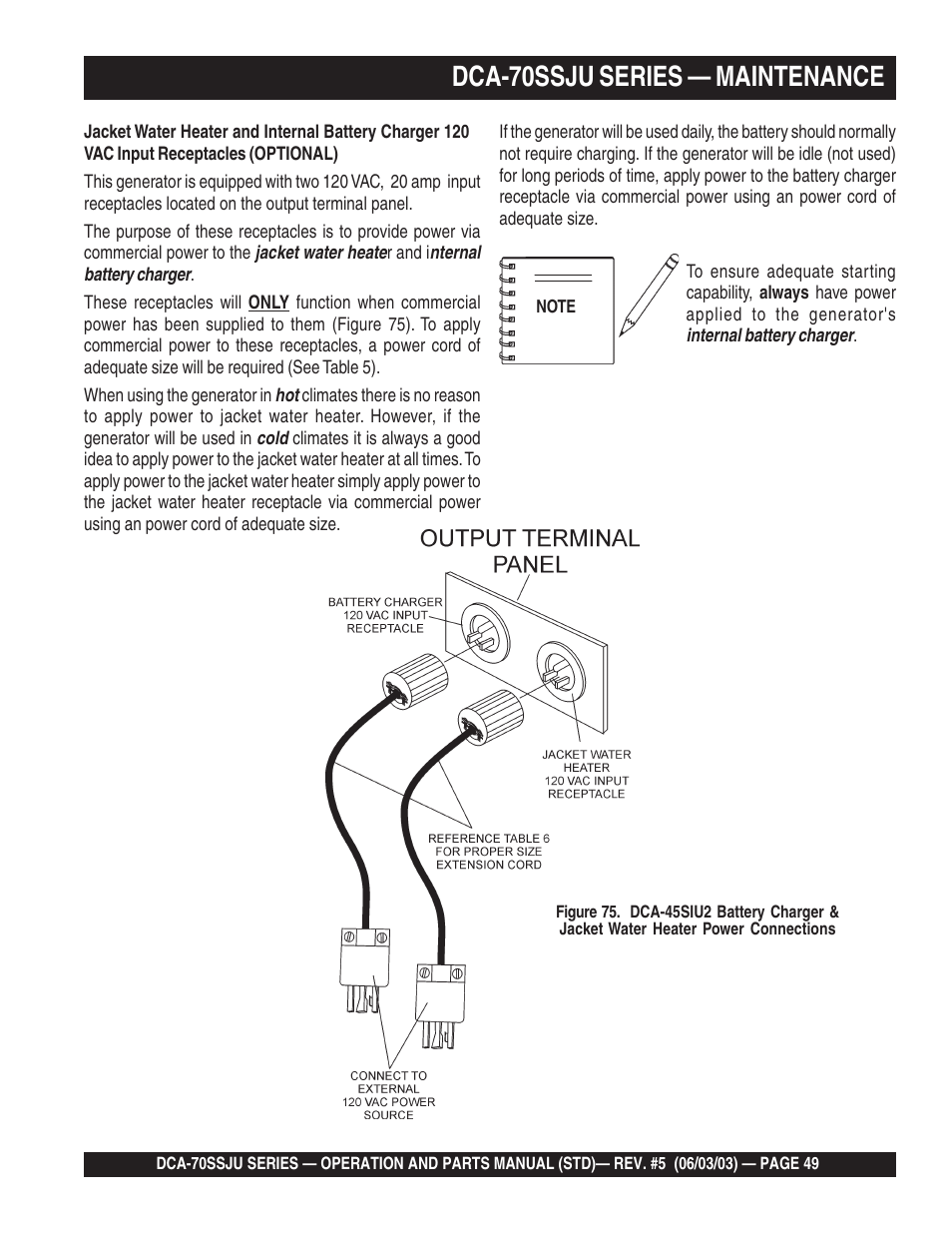 1dca-70ssju series — maintenance | Multiquip DCA70SSJU User Manual | Page 49 / 102