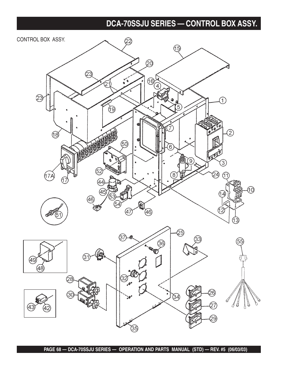 Dca-70ssju series — control box assy | Multiquip DCA70SSJU User Manual | Page 68 / 102