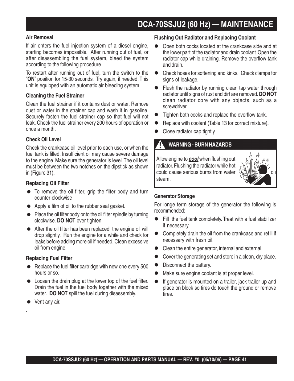 Multiquip DCA70SSJU2 User Manual | Page 41 / 84