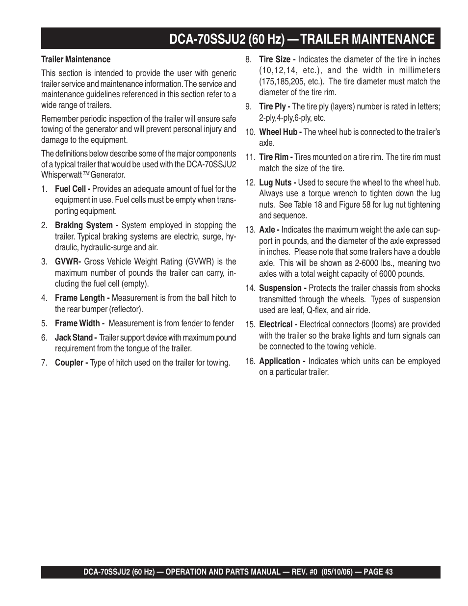 Multiquip DCA70SSJU2 User Manual | Page 43 / 84