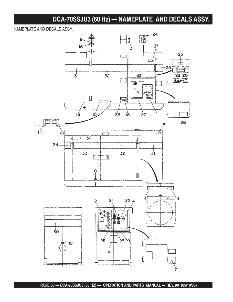 Multiquip DCA70SSJU3 User Manual | Page 80 / 84