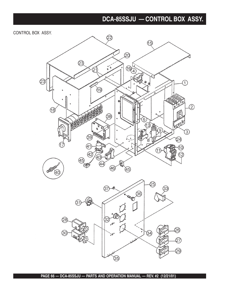Dca-85ssju — control box assy | Multiquip DCA85SSJU User Manual | Page 66 / 92