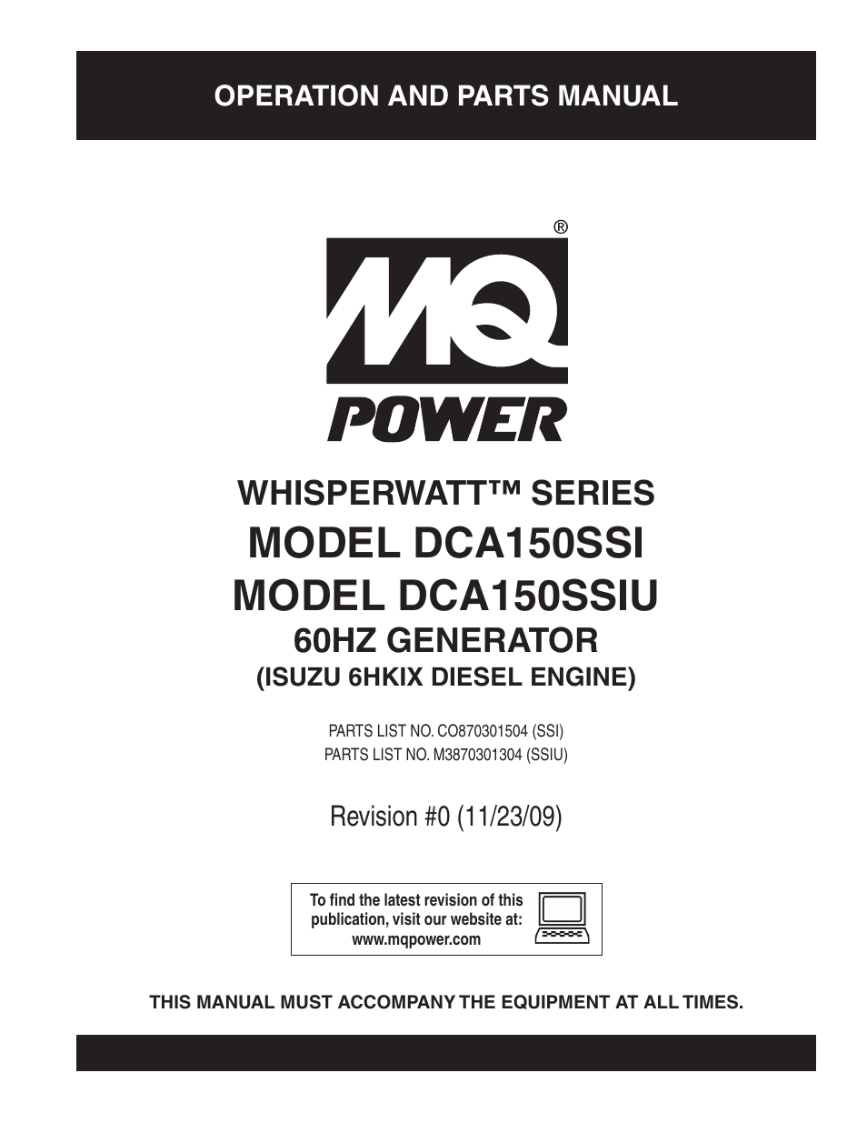 Multiquip DCA150SSiU User Manual | 96 pages