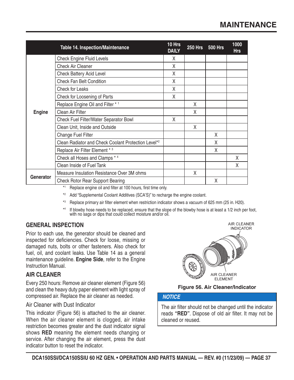 Maintenance | Multiquip DCA150SSiU User Manual | Page 37 / 96