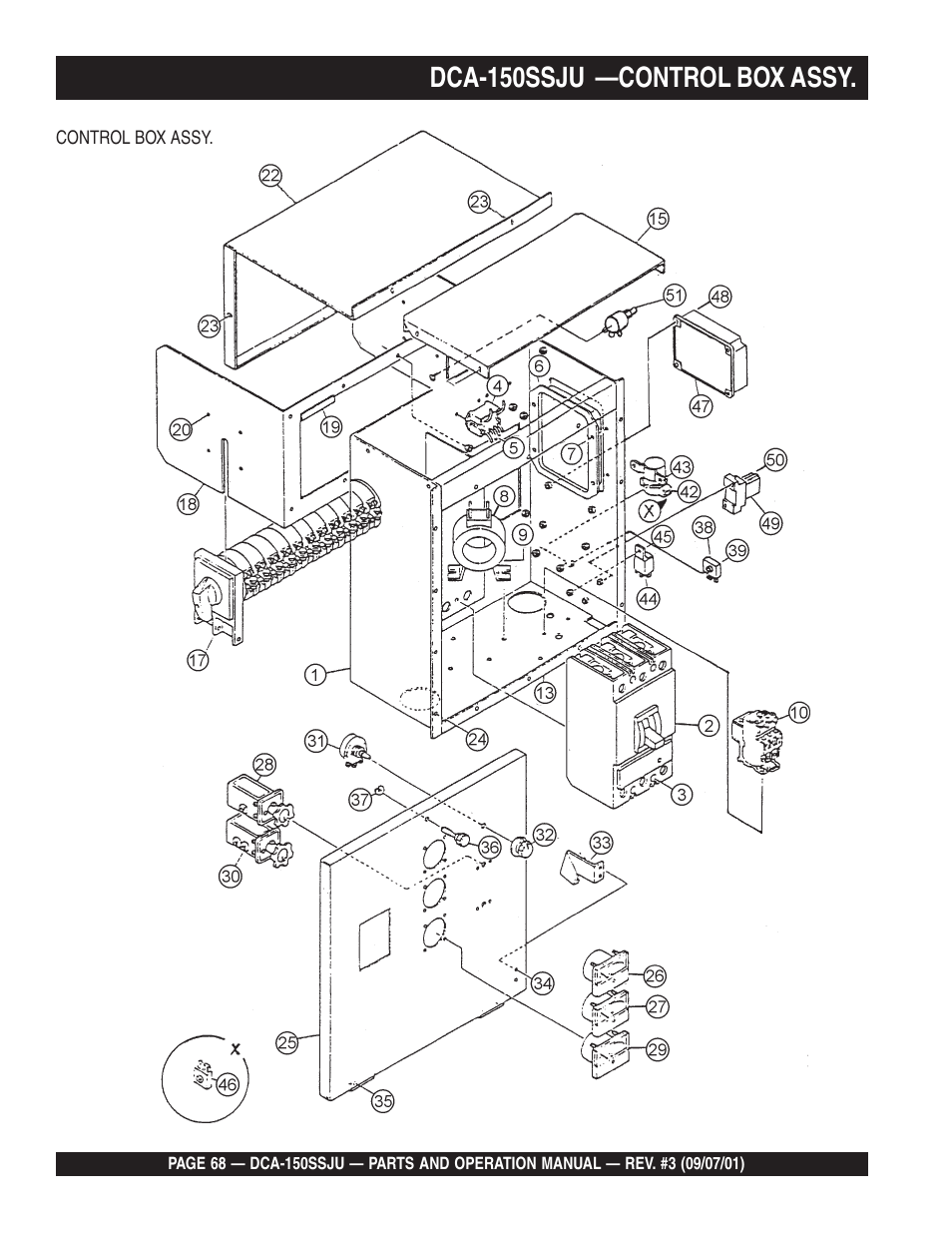 Dca-150ssju —control box assy | Multiquip DCA150SSJU2 User Manual | Page 68 / 100