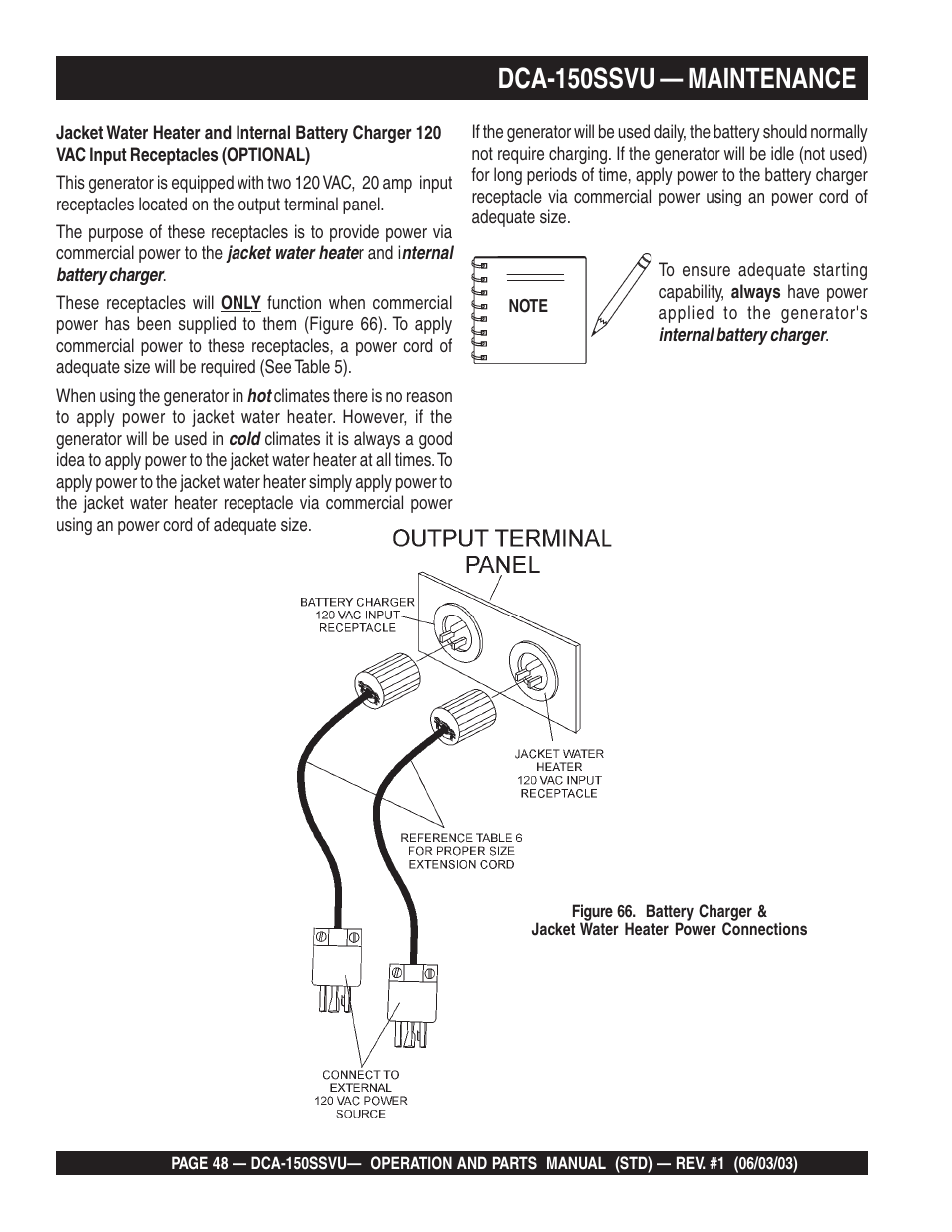 Dca-150ssvu — maintenance | Multiquip DCA150SSVU User Manual | Page 48 / 94