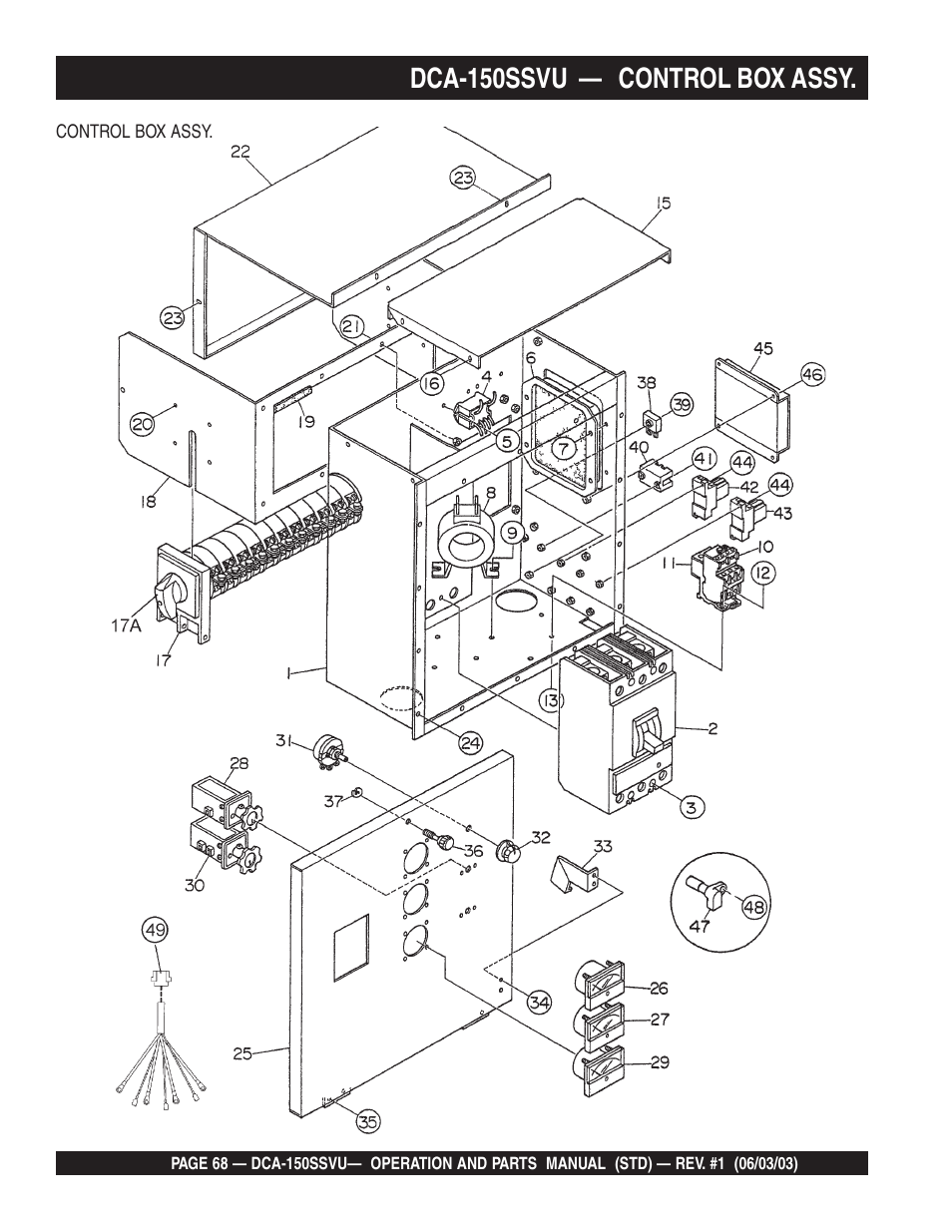 Dca-150ssvu — control box assy | Multiquip DCA150SSVU User Manual | Page 68 / 94