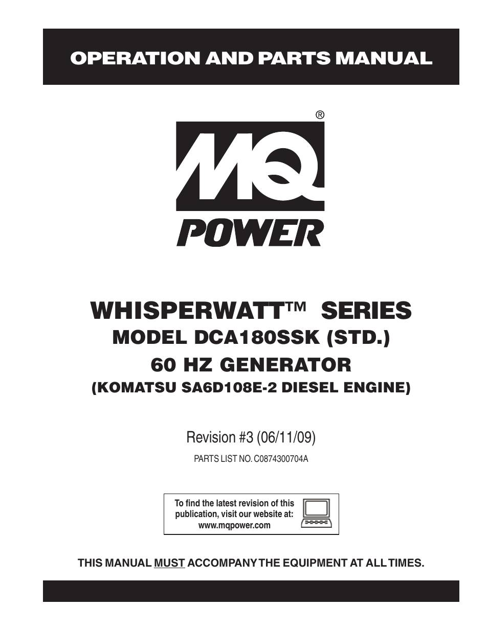 Multiquip DCA180SSK User Manual | 98 pages
