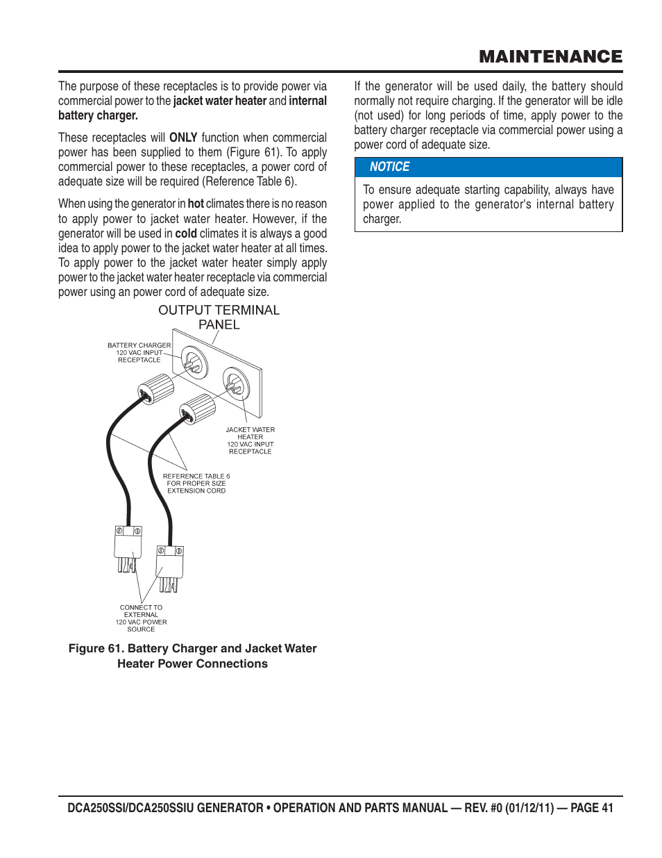 Maintenance | Multiquip DCA250SSI_250SSIU User Manual | Page 41 / 104