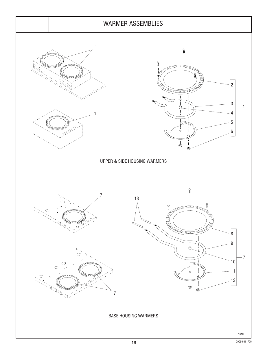 Bunn, Cez, cdbc & cdbcp warmer assemblies | Bunn CEZ User Manual | Page 16 / 27