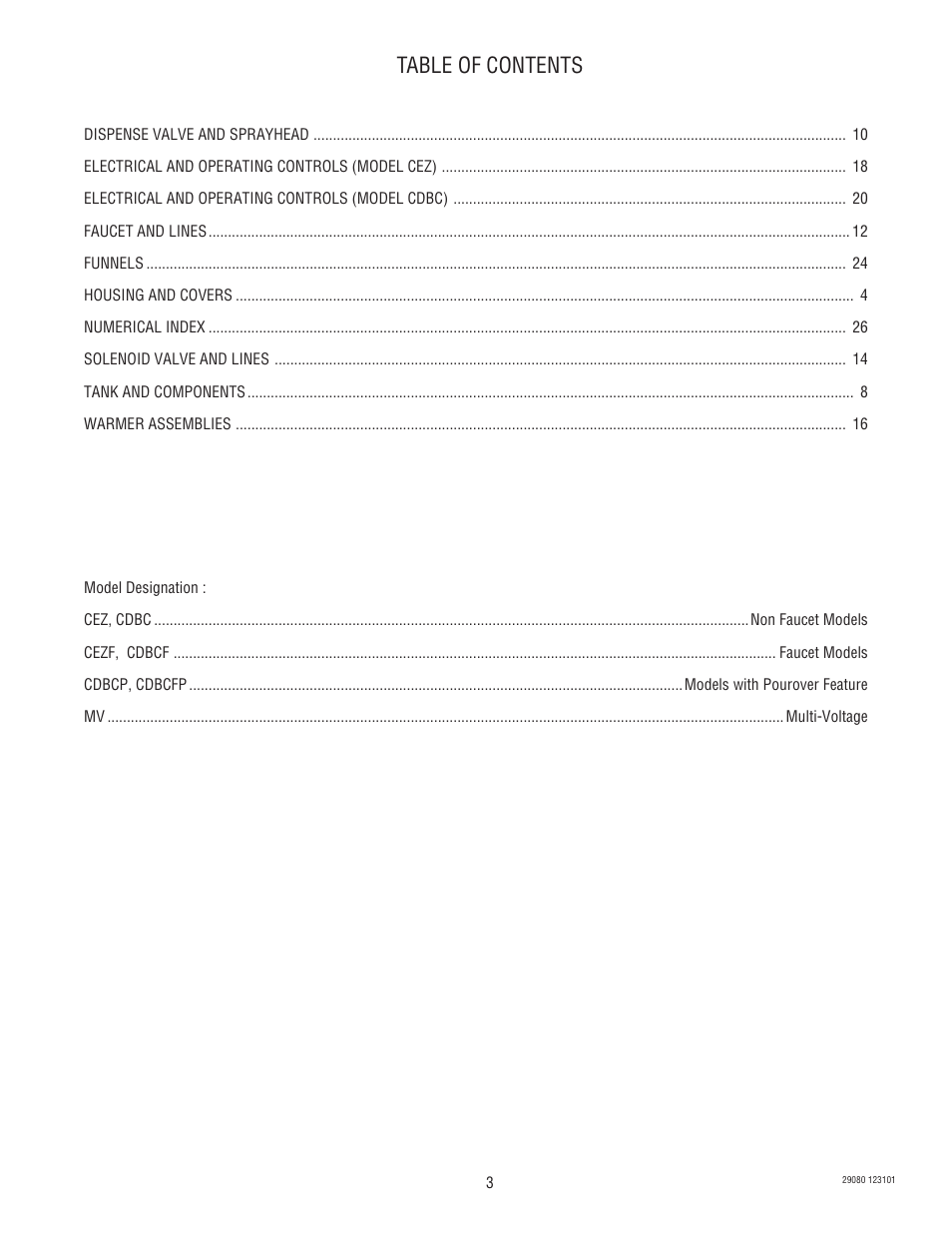 Bunn CEZ User Manual | Page 3 / 27