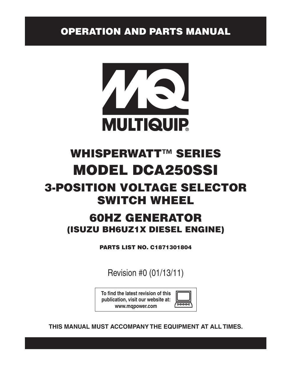 Multiquip DCA250SSI User Manual | 96 pages