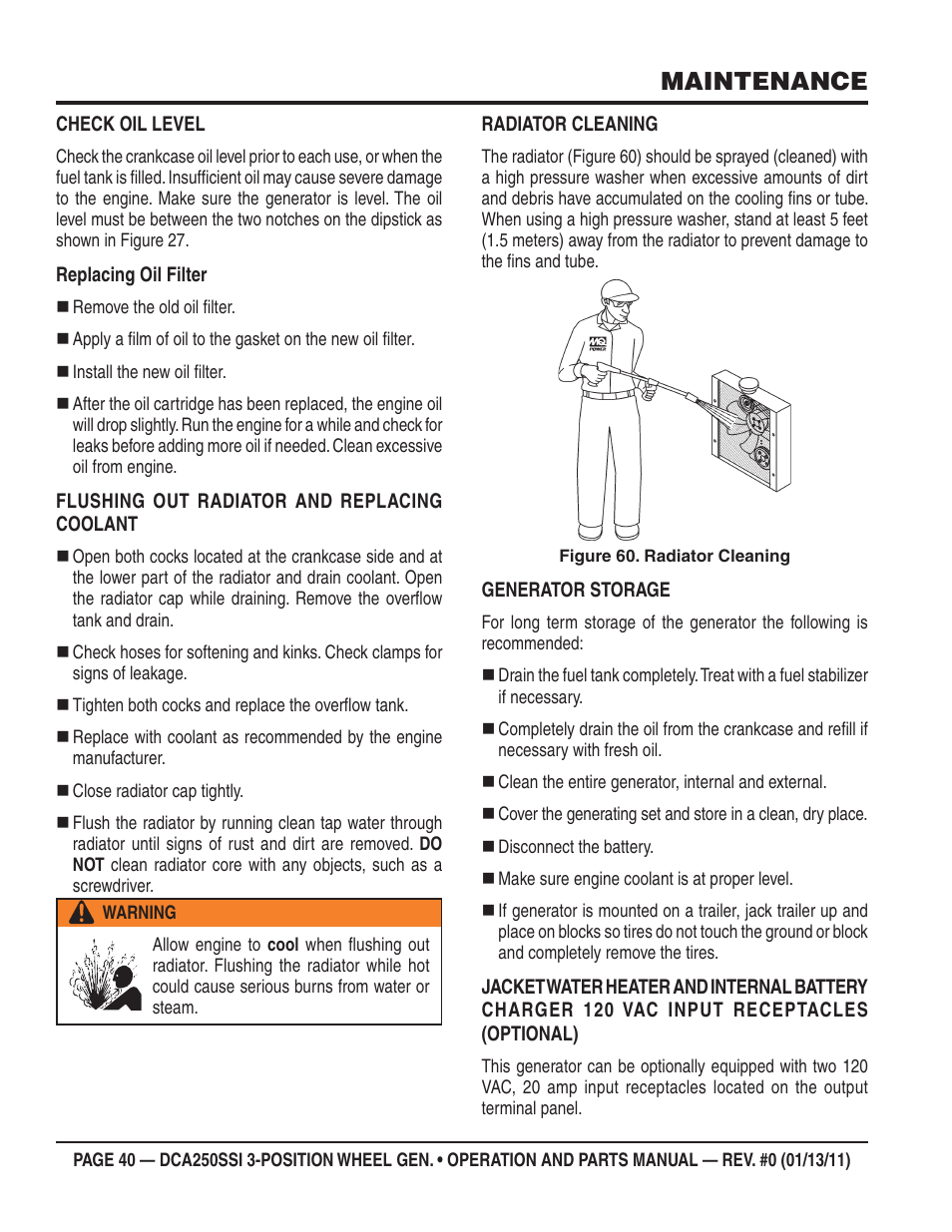 Maintenance | Multiquip DCA250SSI User Manual | Page 40 / 96