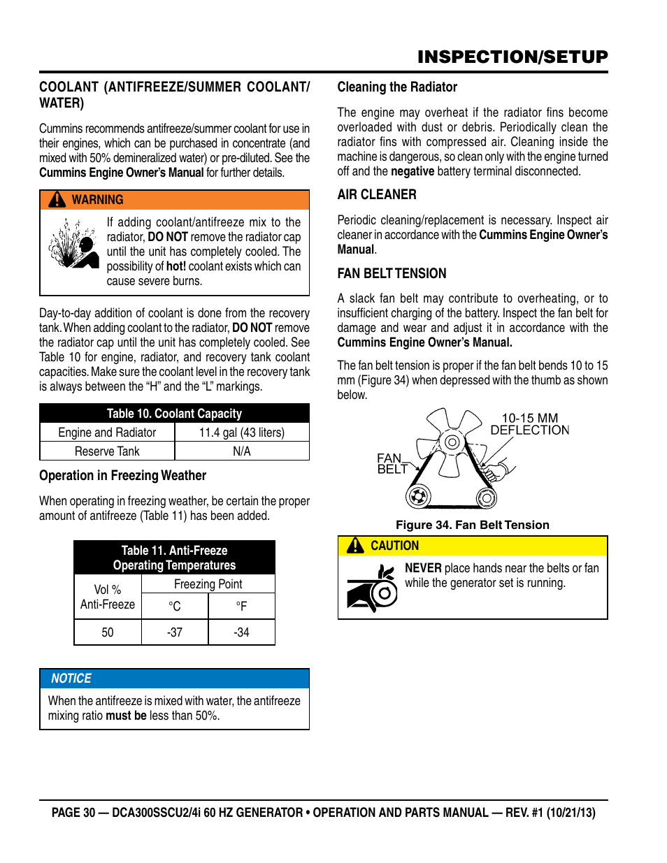 Inspection/setup | Multiquip DCA300SSCU2_SSCU4i User Manual | Page 30 / 102
