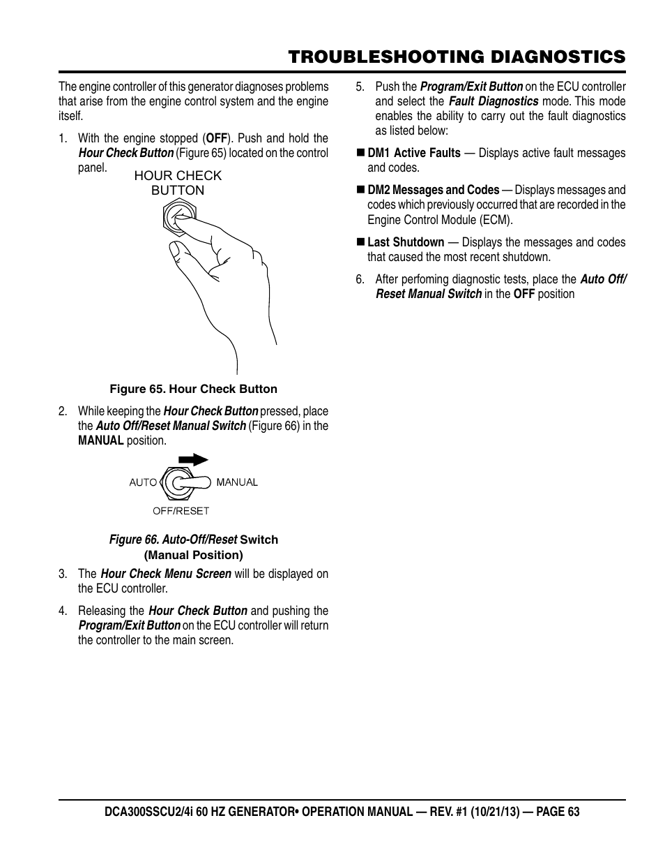 Troubleshooting diagnostics | Multiquip DCA300SSCU2_SSCU4i User Manual | Page 63 / 102