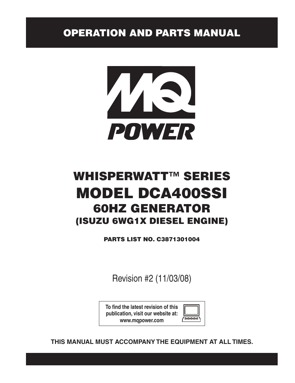 Multiquip DCA400SSI User Manual | 98 pages