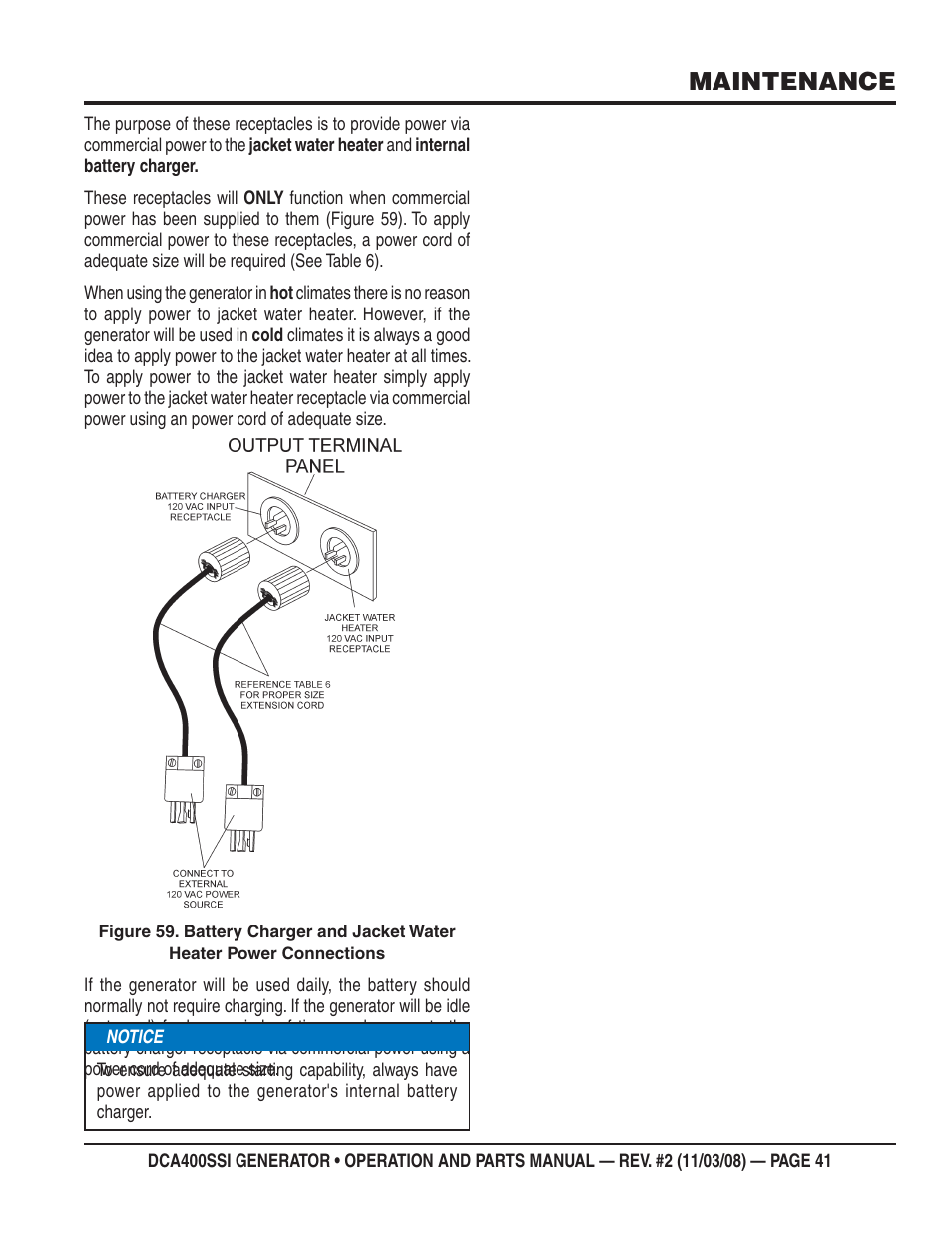 Maintenance | Multiquip DCA400SSI User Manual | Page 41 / 98