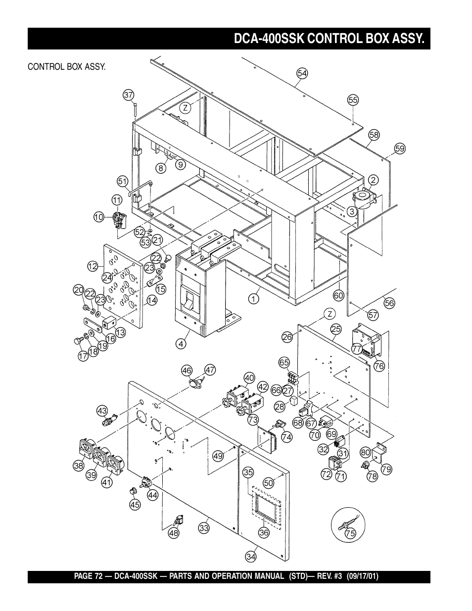 Dca-400ssk control box assy | Multiquip DCA400SSK2 User Manual | Page 72 / 114