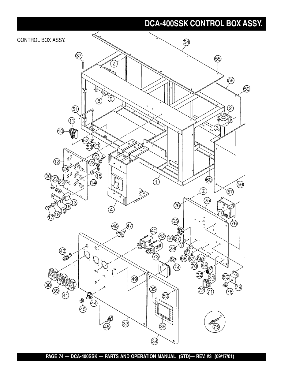 Dca-400ssk control box assy | Multiquip DCA400SSK2 User Manual | Page 74 / 114